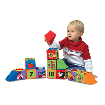 Melissa & Doug Match & Build Soft Blocks ‚Äì 14-Piece Set