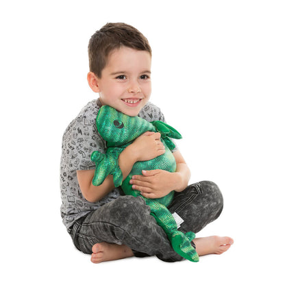 Manimo Plush Weighted Frog - Sparkly Green Comfy Companion