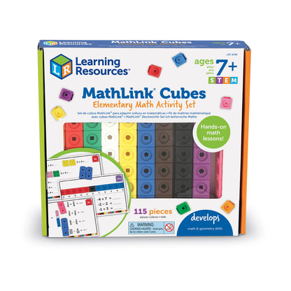 Learning Resources Mathlink Cubes - Early Math Activity Set - 115 Pieces