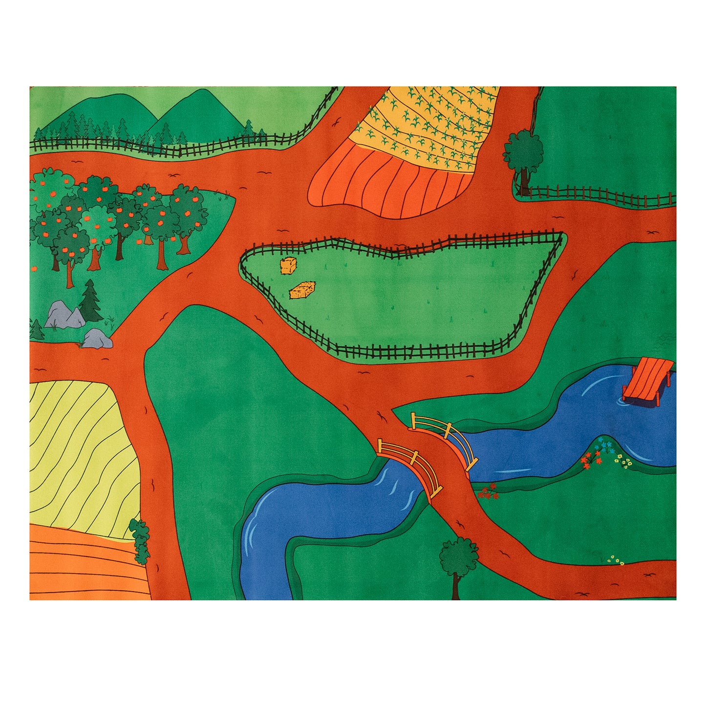 The Freckled Frog Farm-Themed Play Mat for Kids