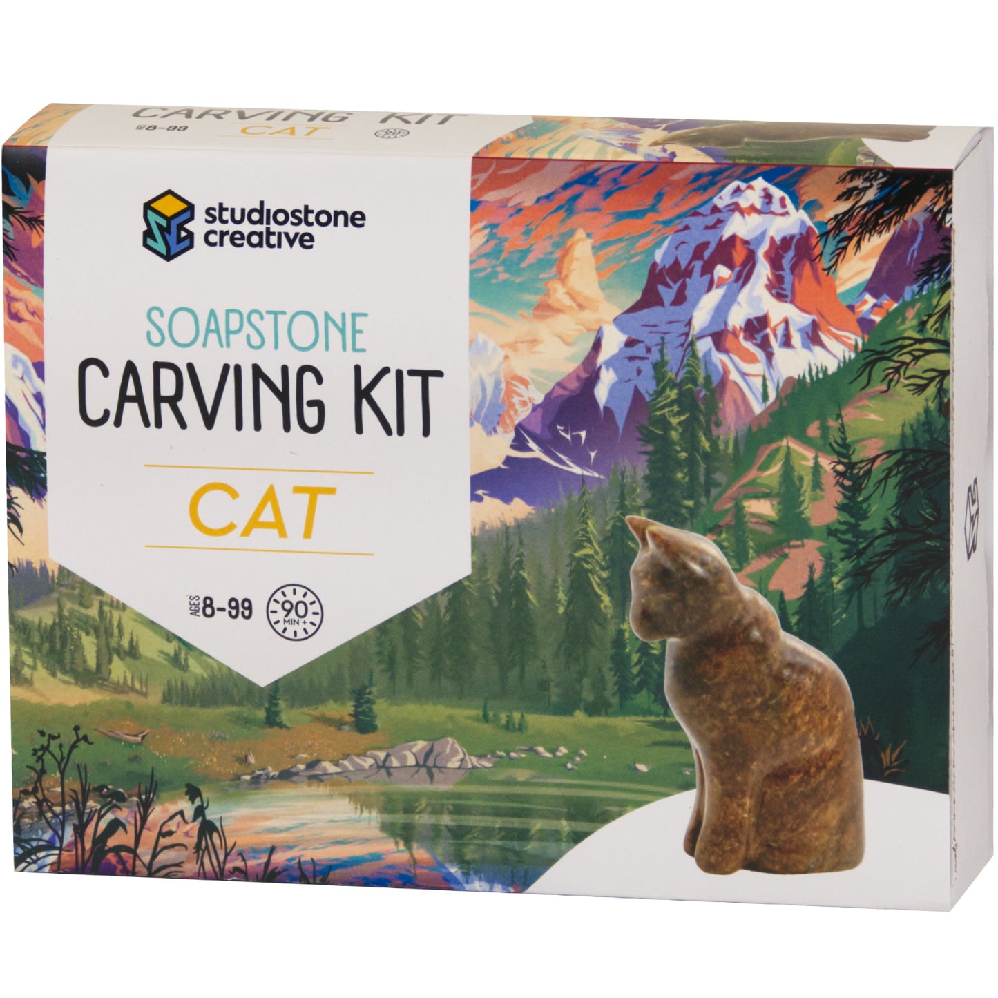 Studiostone Creative Cat Soapstone Carving Kit - Complete Sculpting Set