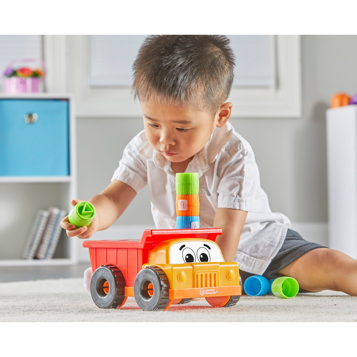 Learning Resources Tony the Peg Stacker Dump Truck - Colorful Educational Toy