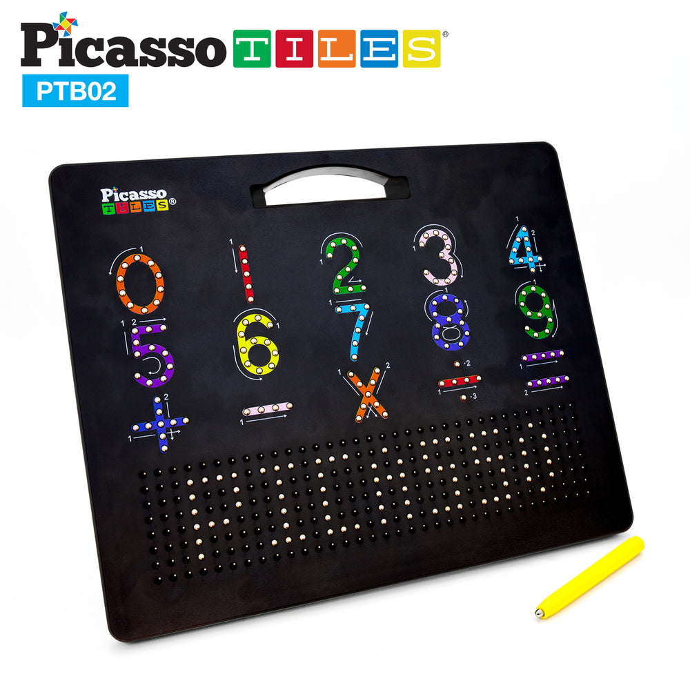 PicassoTiles Reversible Magnetic Drawing Board 12"x10" - Educational STEM Toy