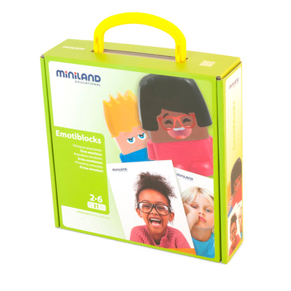 Miniland Educational Emotiblocks - Interchangeable Emotion Blocks - 18 Pieces