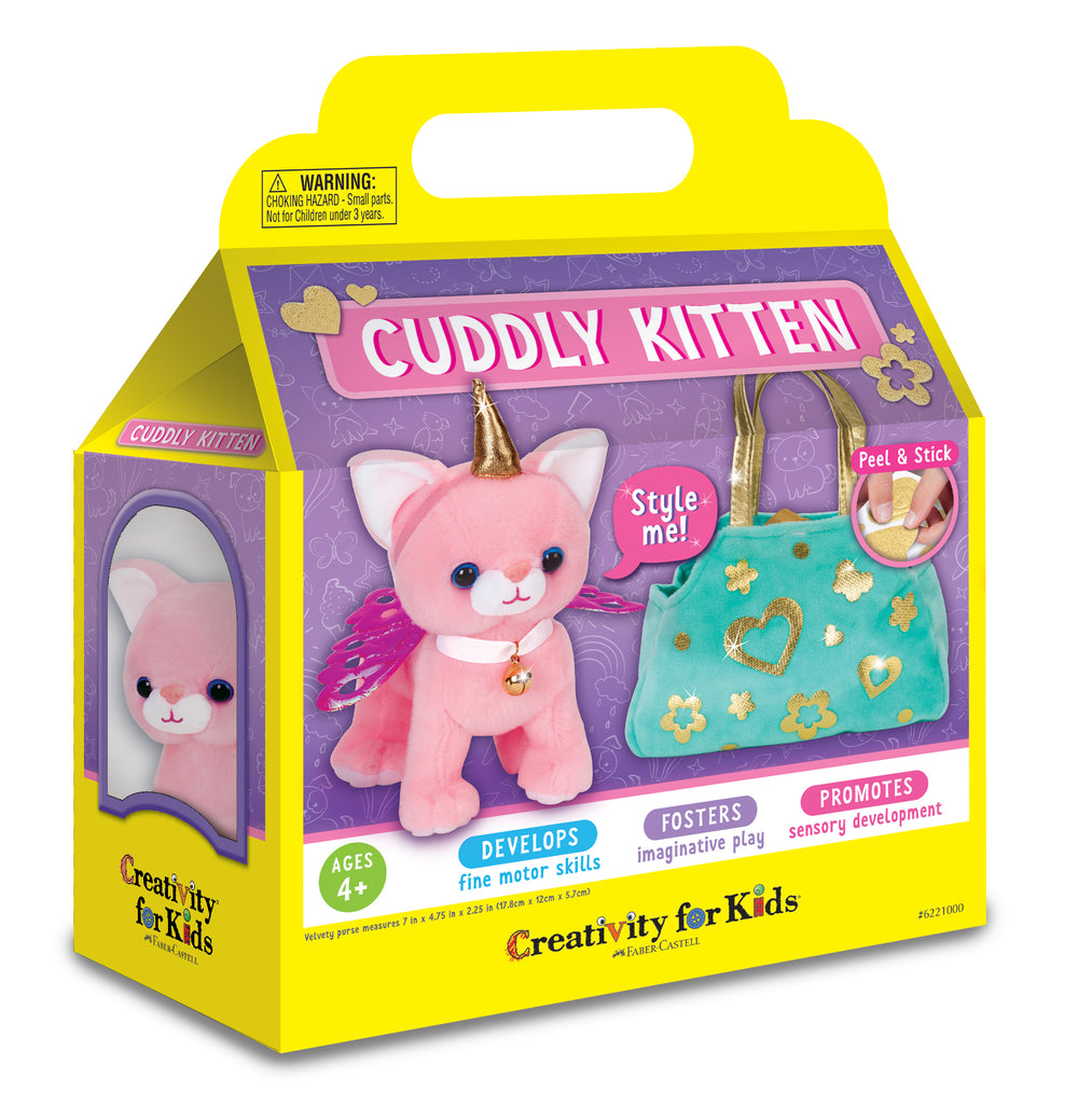 Creativity for Kids Plush Cuddly Kitten Craft Kit - Pink