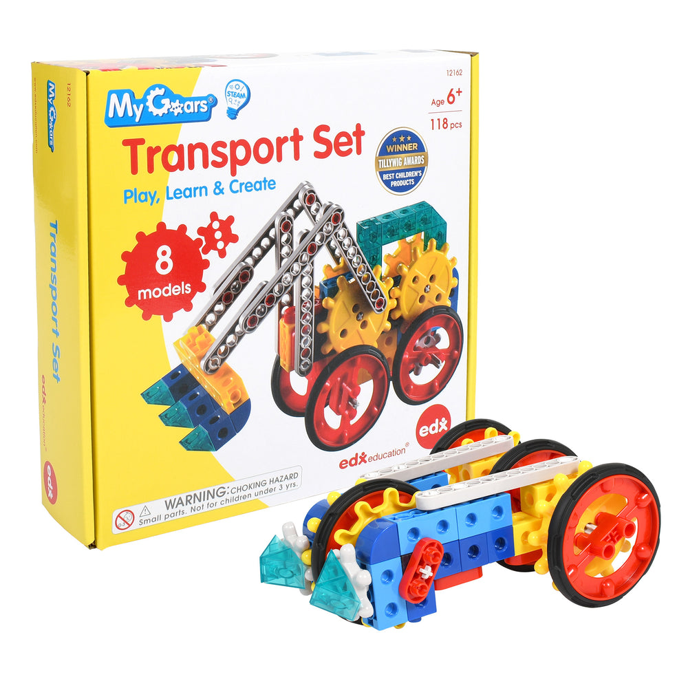 edxeducation My Gears - Transport Set - 118-Piece Engineering Kit