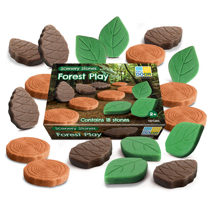 Yellow Door Forest Play Scenery Stones Set - 18 Engraved Pieces