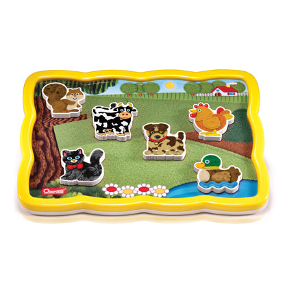 Quercetti Double-Sided Farm Magnetic Puzzle - Educational Toy for Toddlers