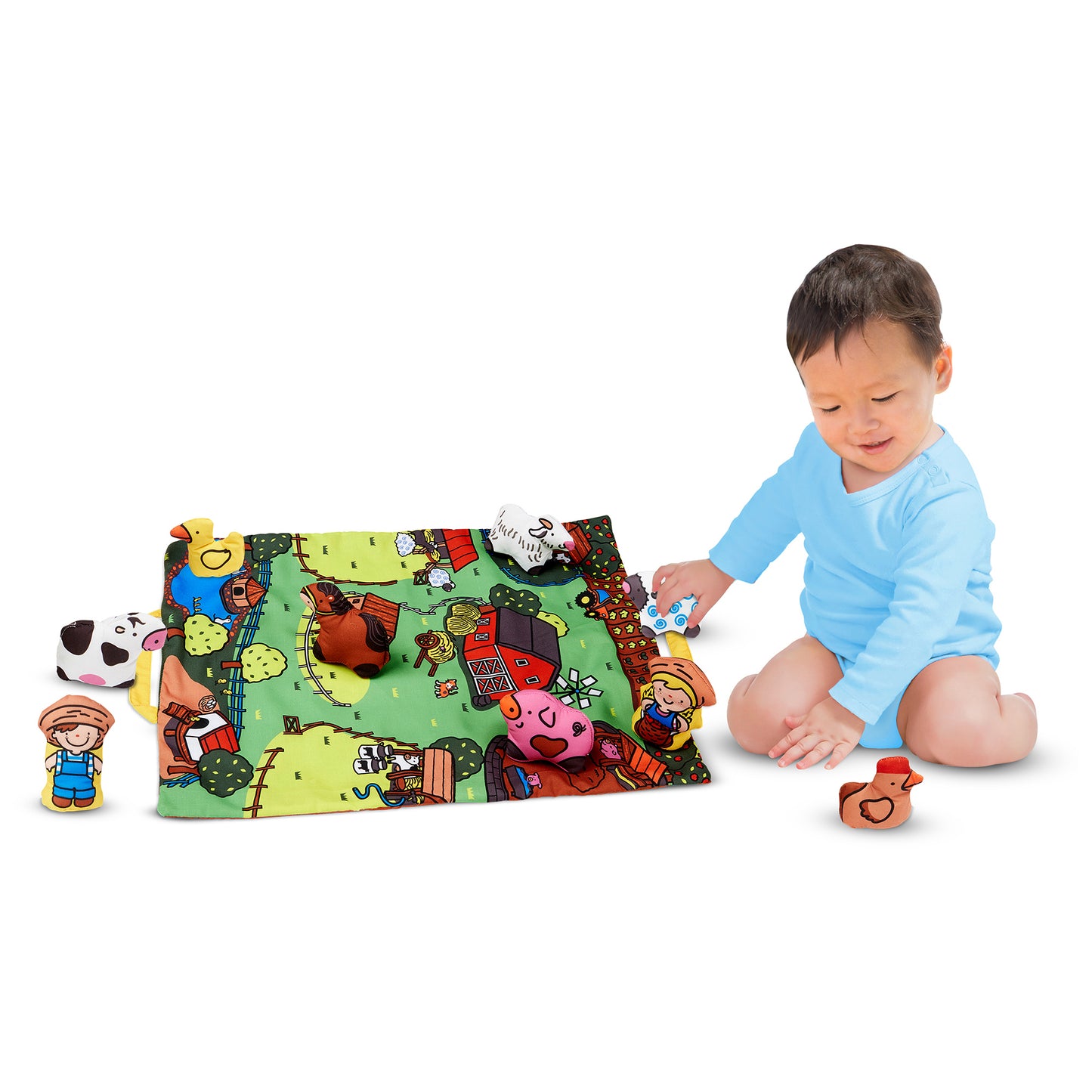 Melissa & Doug Take-Along Farm Play Mat ‚Äì Interactive Toddler Activity Set