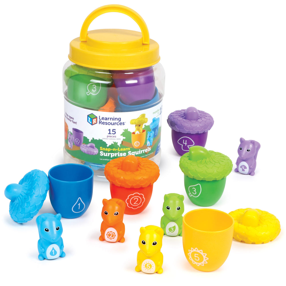 Learning Resources Snap-n-Learn Surprise Squirrels - Color & Counting Skill Development