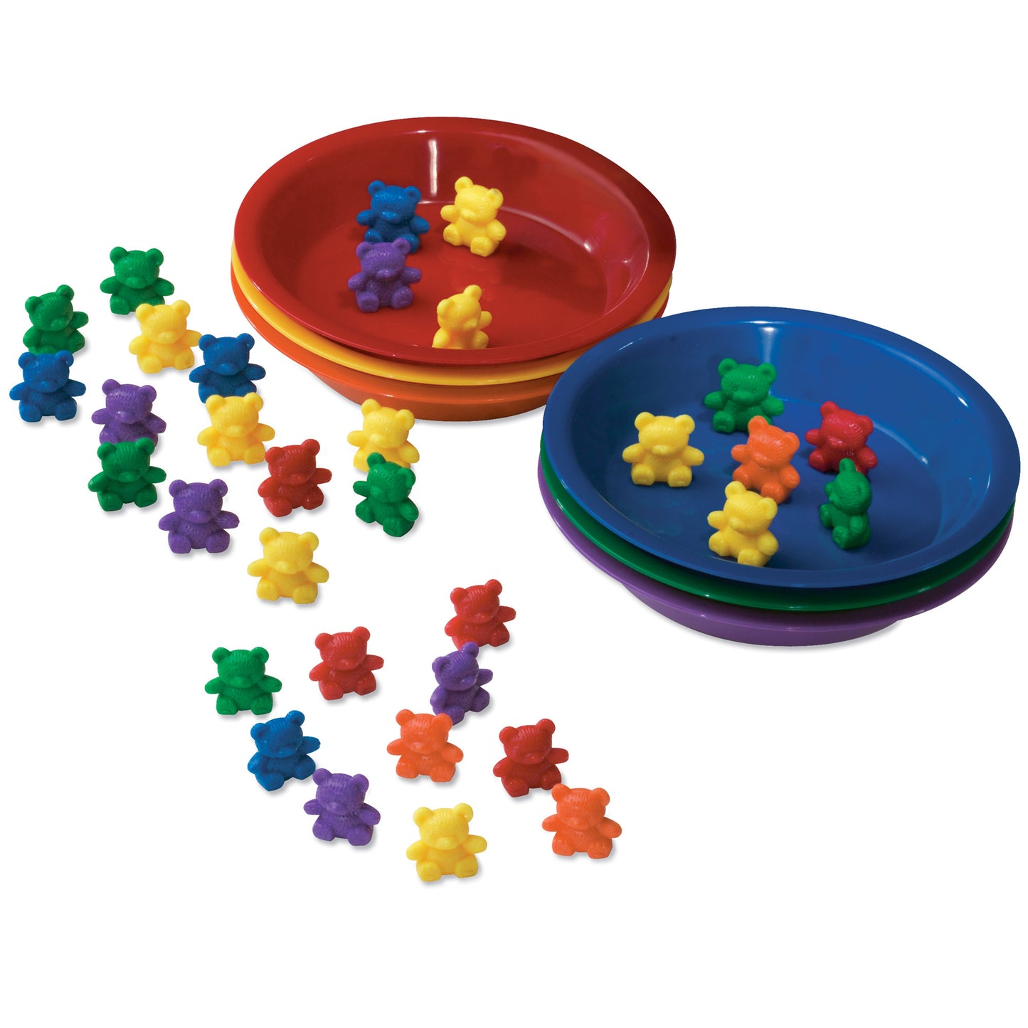 Learning Resources Baby Bear Sorting Set - Colorful Counting Bears with Bowls