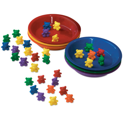 Learning Resources Baby Bear Sorting Set - Colorful Counting Bears with Bowls