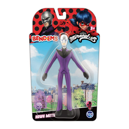 BEND-EMS Miraculous 5-inch Flexible Action Figure - Hawk Moth