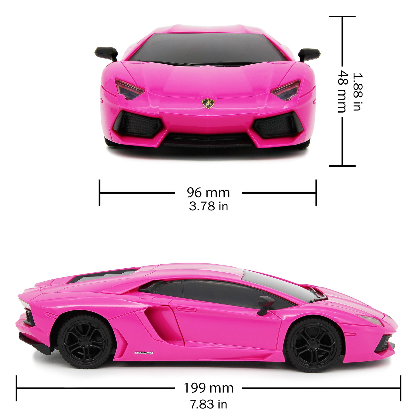 CMJ RC Cars Radio Control Lamborghini LP700-4 - Pink - 1:24 Scale with 2.4GHz and LED Headlights