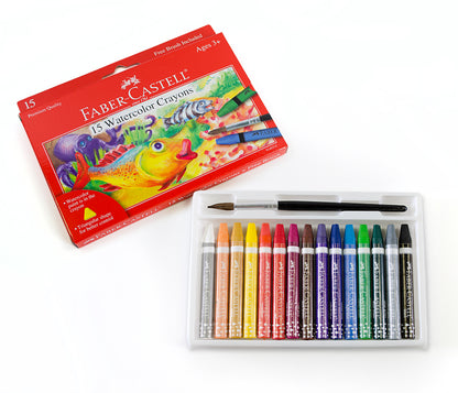 Faber-Castell Creative Watercolor Crayons Set - 15 Count