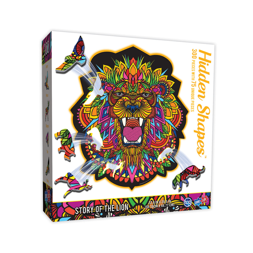 Vibrant Lion-Shaped Jigsaw Puzzle - 300 pc