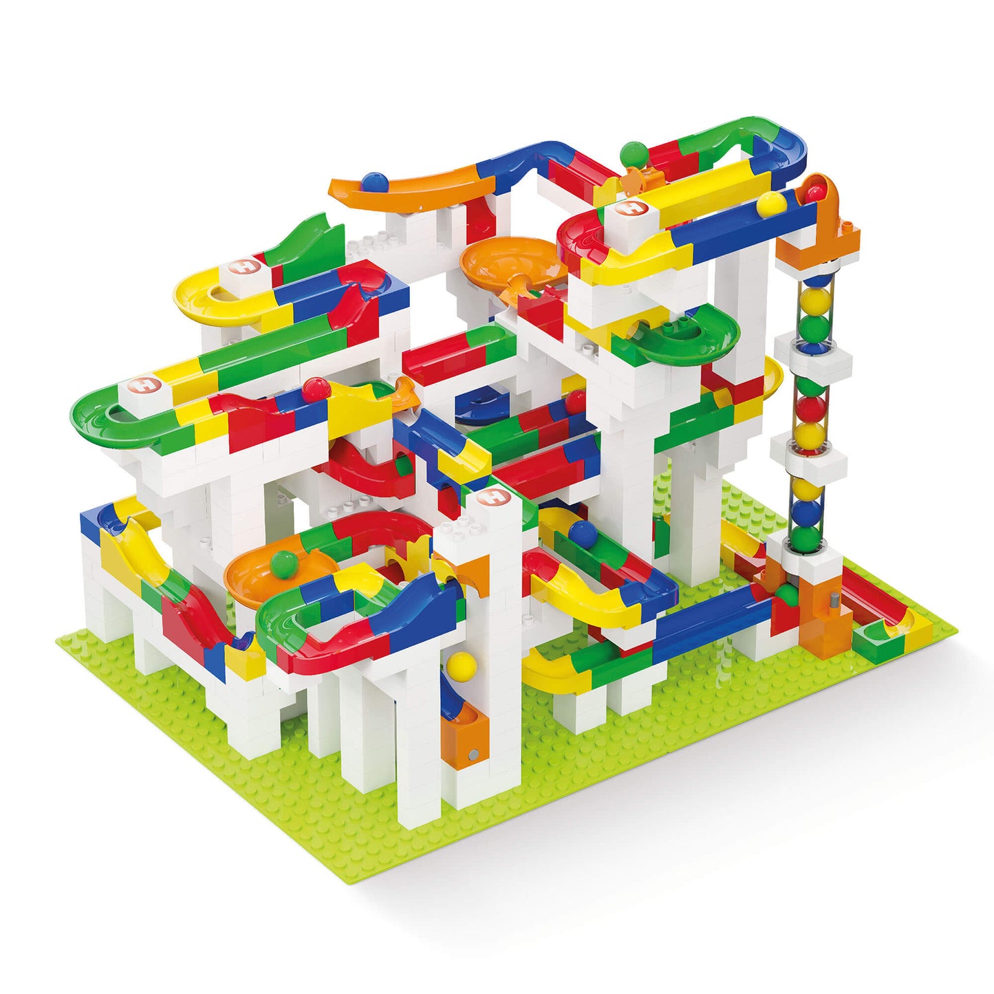 Hubelino Mega Building Box Set - 585-Piece Marble Run & Construction Kit