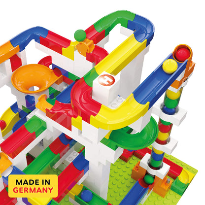 Hubelino Mega Building Box Set - 585-Piece Marble Run & Construction Kit