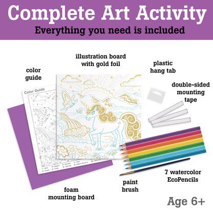 Faber-Castell Unicorn Paint by Number Foil Fun Art Kit