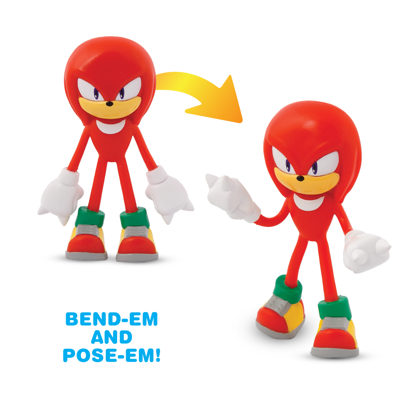 Bend-Ems Sonic The Hedgehog 5" Collectible Figure - Knuckles