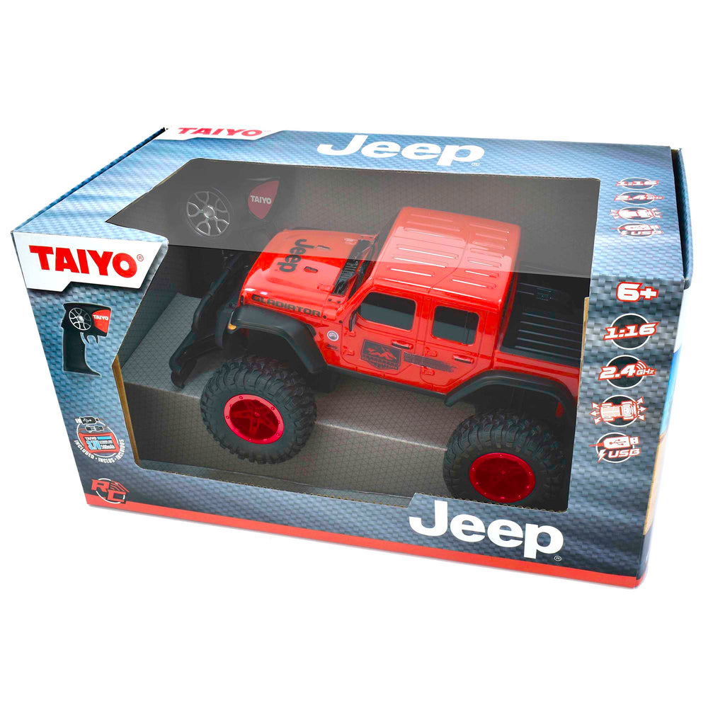 Taiyo Jeep Gladiator 1:16 Scale R/C Vehicle - Bold Red