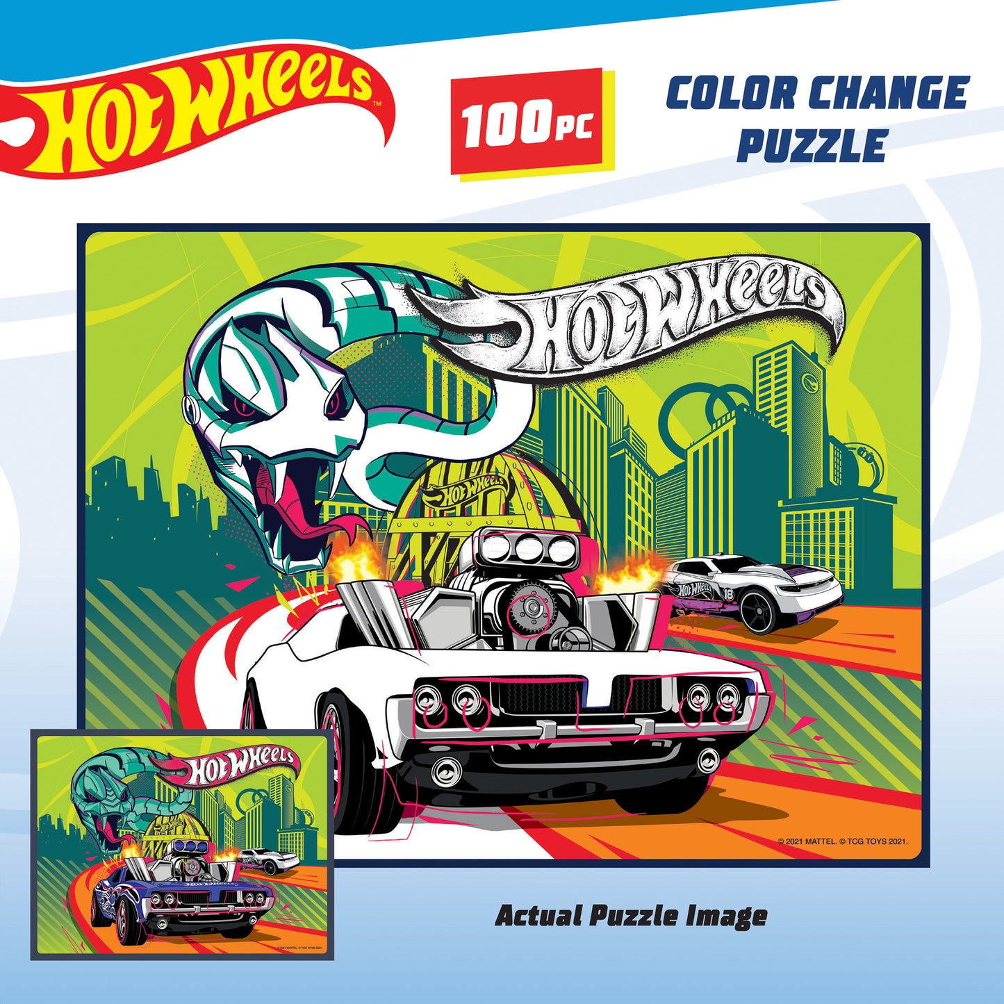 HOT WHEELS  COLOR SUPRISE PUZZLE