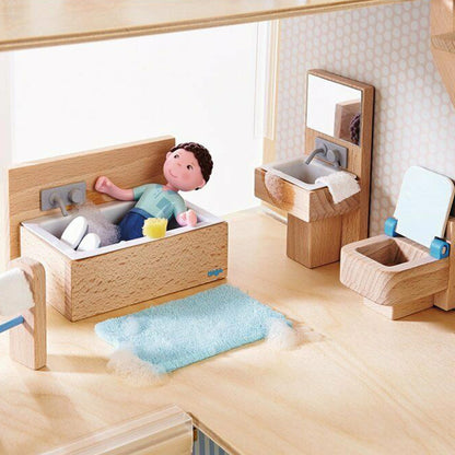 HABA Little Friends Dollhouse Bathroom Set - Wooden Play Furniture