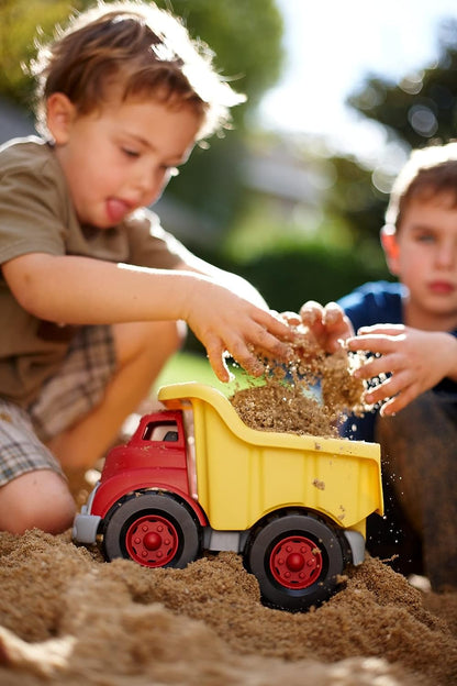 Green Toys Eco-Friendly Dump Truck - Red/Yellow, Durable Play Vehicle for Toddlers