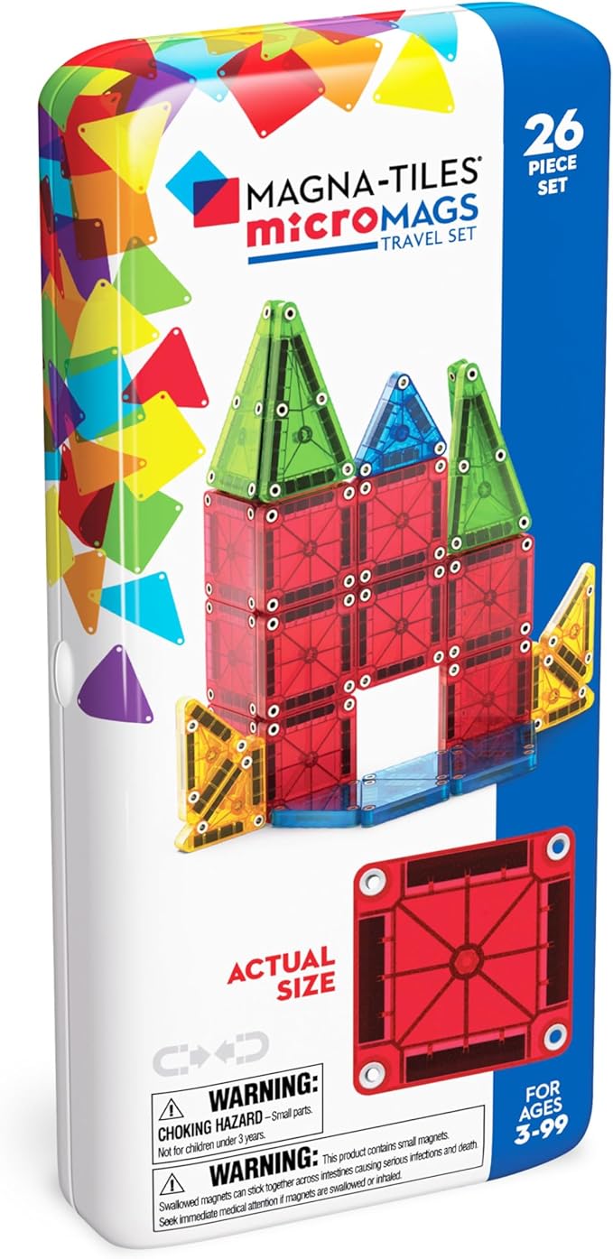 Magna-Tiles Micro 26-Piece Travel Magnetic Construction Set