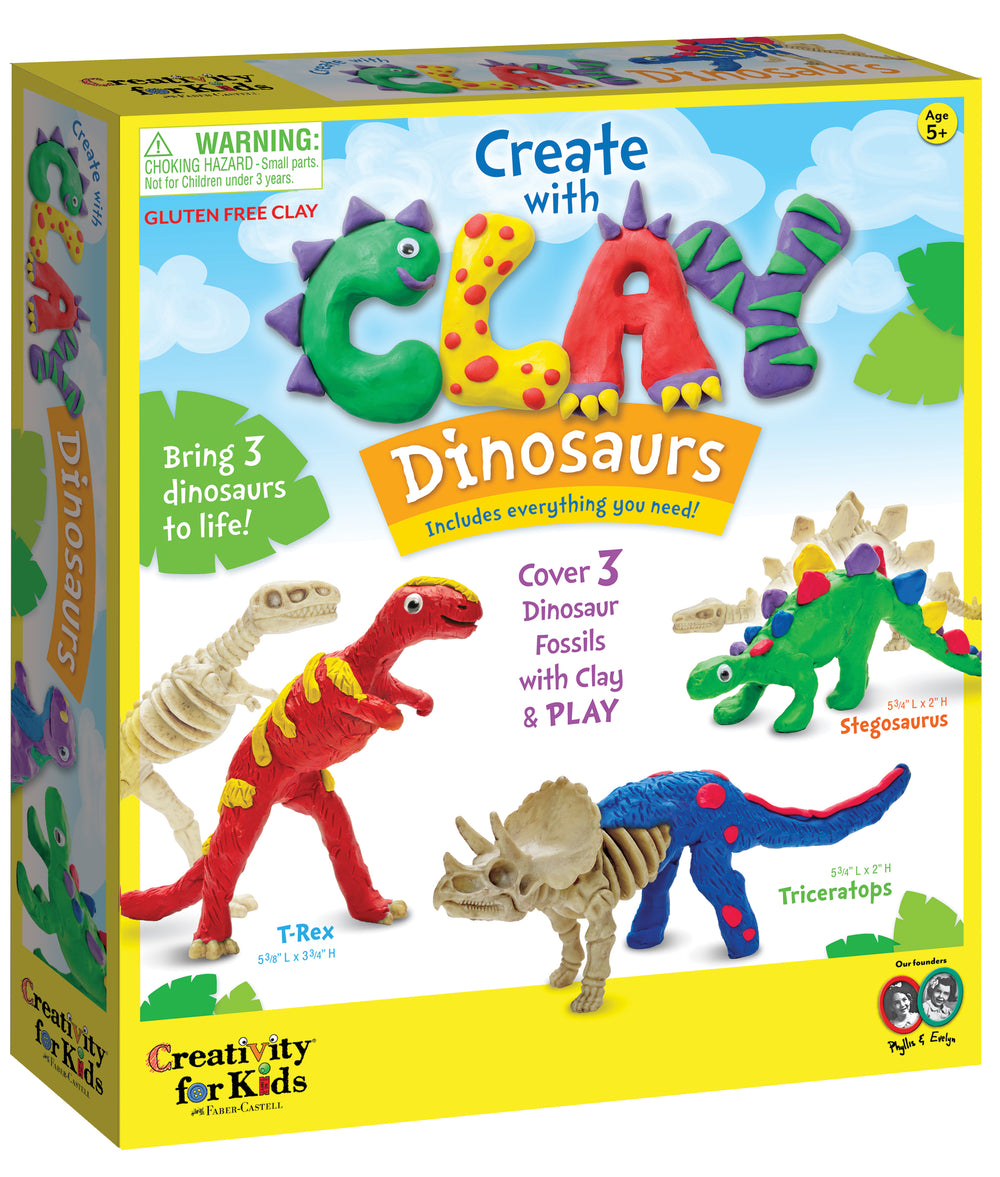 Creativity for Kids Clay Dino-Modeling Kit - Colorful Dinosaurs