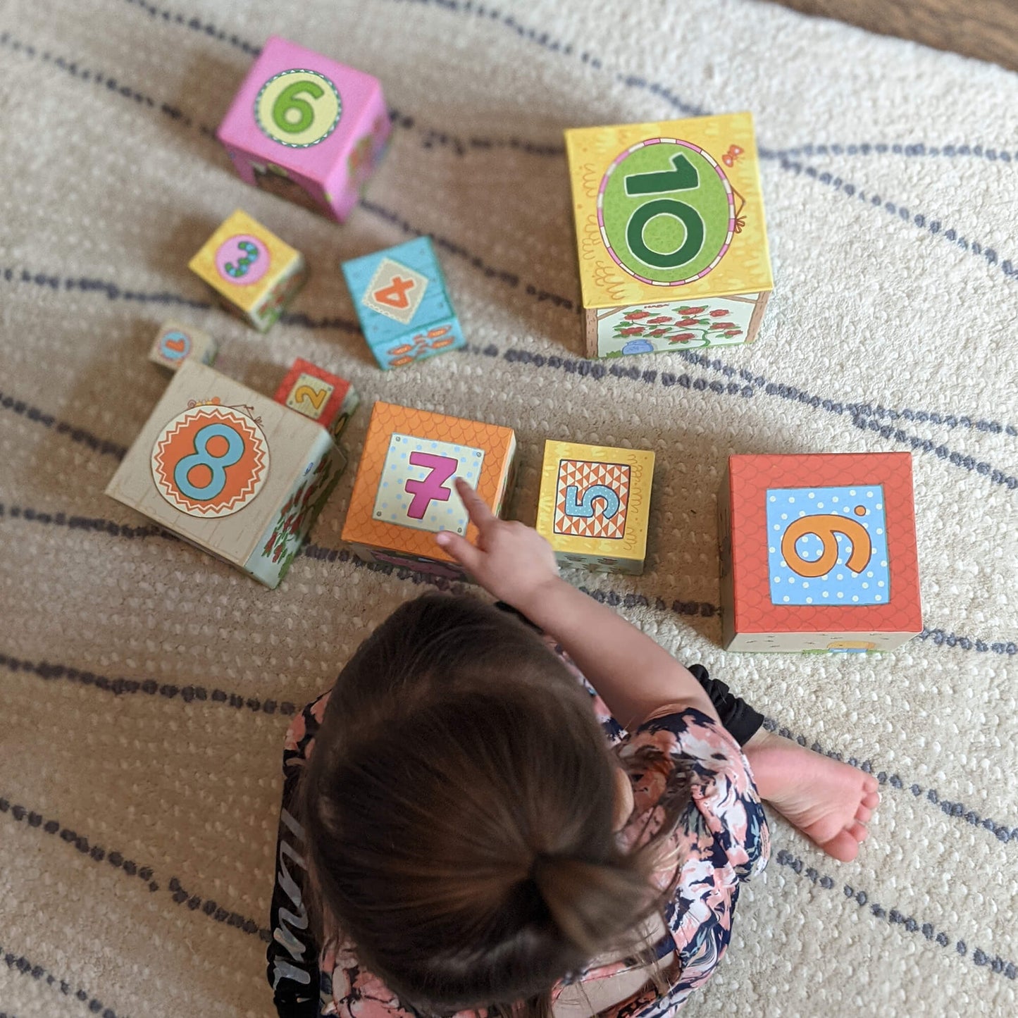 On the Farm Cardboard Stacking & Nesting Cubes - Educational Toy for Toddlers