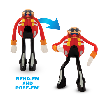 Bend-Ems Sonic The Hedgehog 5" Collectible Figure - Dr. Eggman