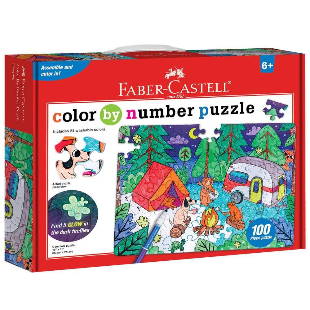 Faber-Castell Camping Color by Number Puzzle - 100 pc