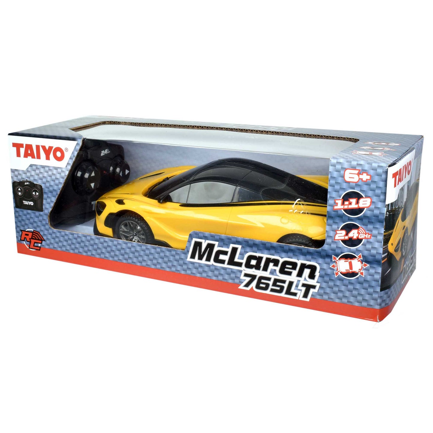 Taiyo Remote Control McLaren 765LT - 1:18 Scale - Vibrant Yellow