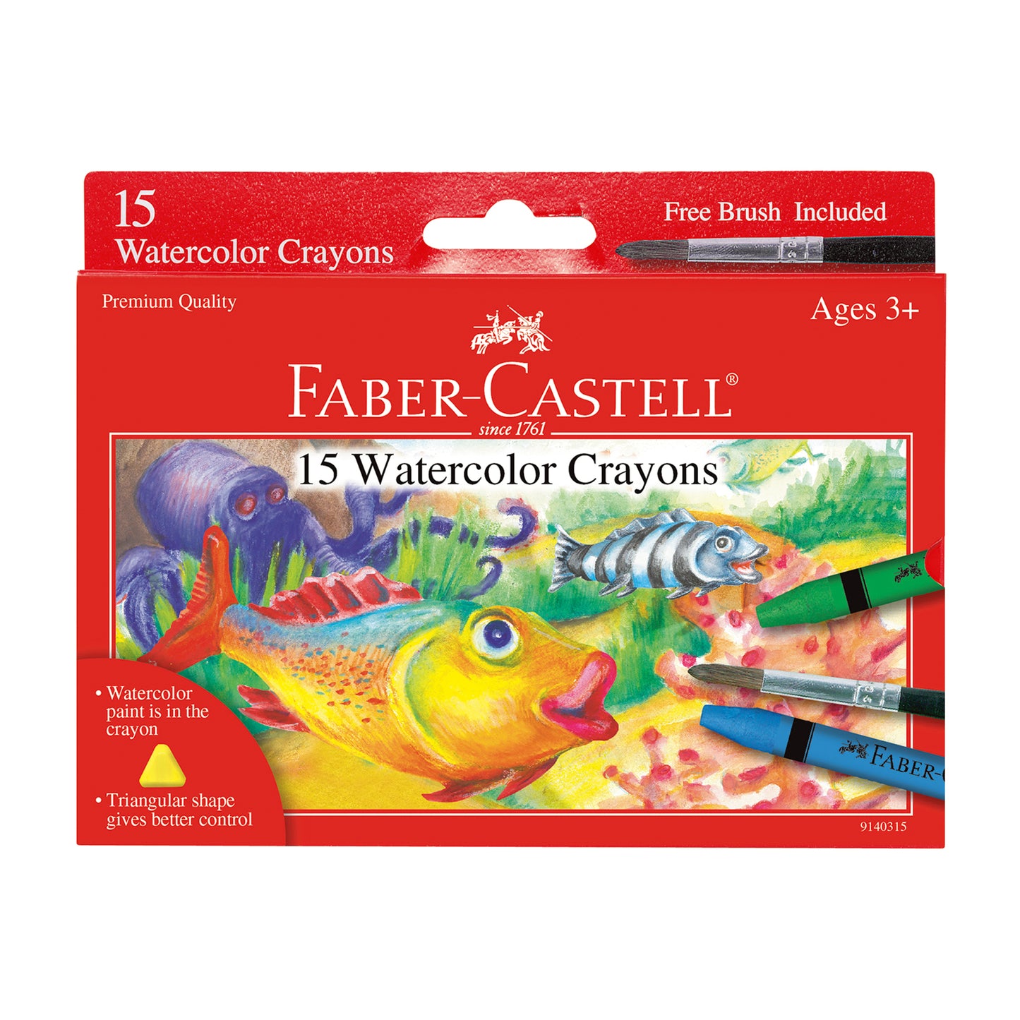 Faber-Castell Creative Watercolor Crayons Set - 15 Count