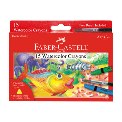 Faber-Castell Creative Watercolor Crayons Set - 15 Count