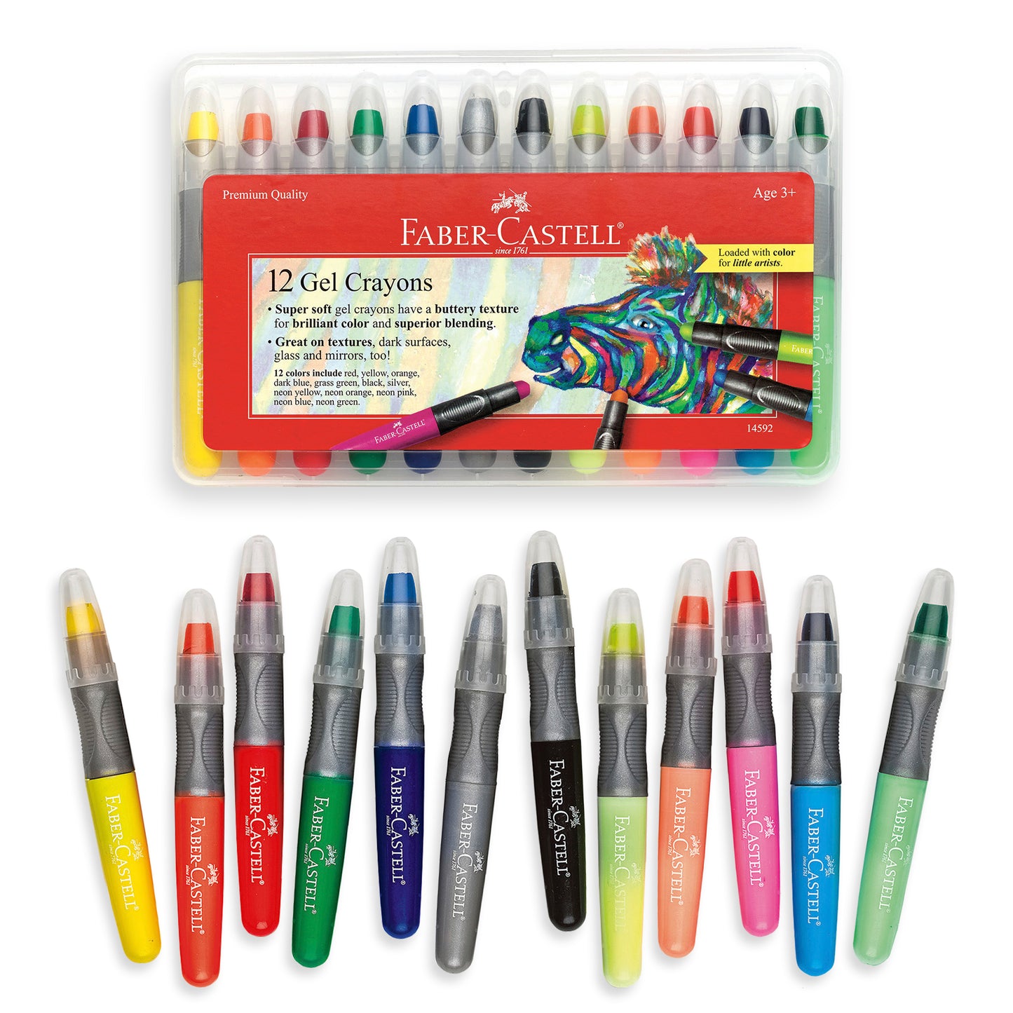 Faber-Castell Gel Crayons, 12 Count