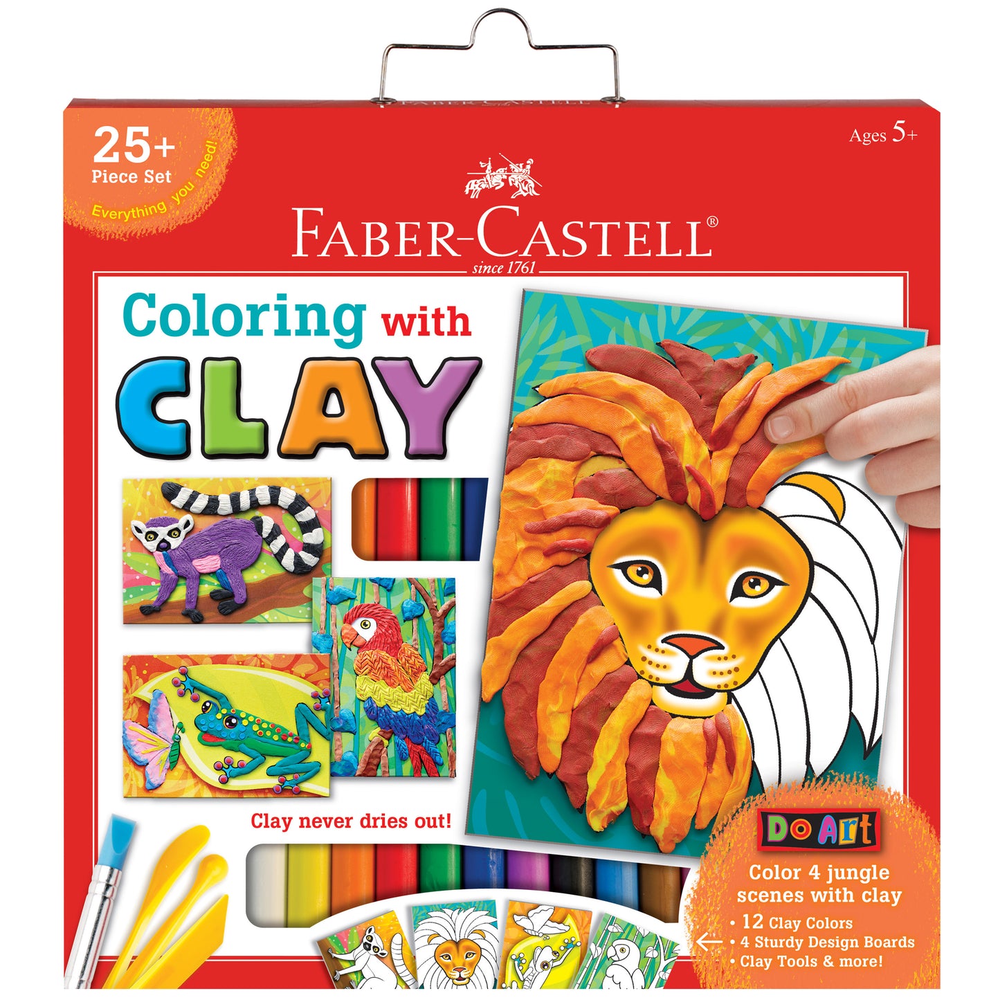 Faber-Castell Do Art Coloring with Clay - Jungle Animals Craft Kit