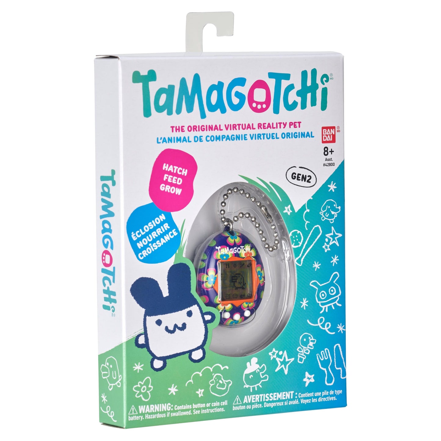 Tamagotchi Gen2 Retro Flowers Edition - Interactive Digital Pet