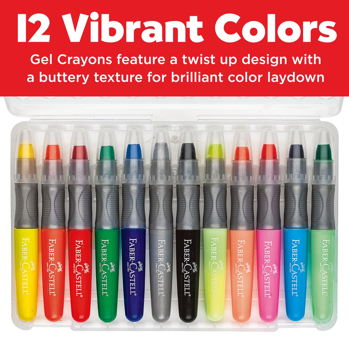 Faber-Castell Gel Crayons, 12 Count