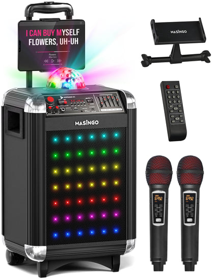 Masingo Soprano X1 Black Portable Karaoke Machine