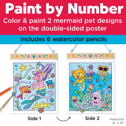 Faber-Castell Mermaid Pets Paint by Number Art Kit - Wall Art