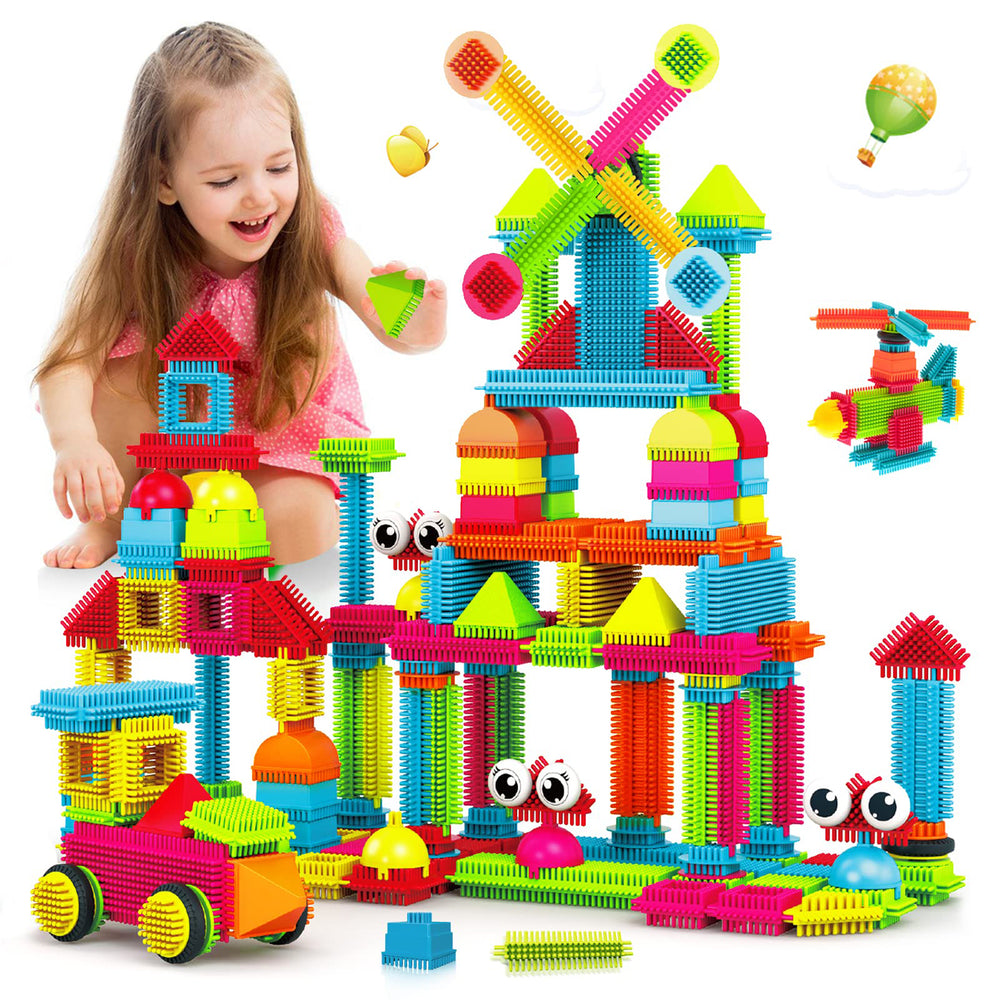 Contixo ST5 144-Piece Bristle Shape 3D Tile STEM Building Block Set