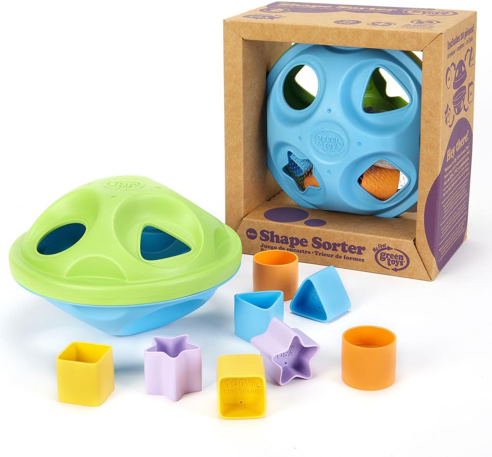 Green Toys Eco-Friendly Shape and Color Sorter - Educational Toy for Toddlers