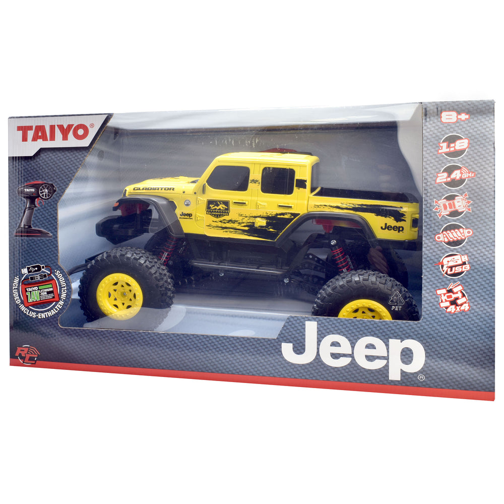 Taiyo Radio Control 2.4GHz Jeep Gladiator - 1:8 Scale - Yellow