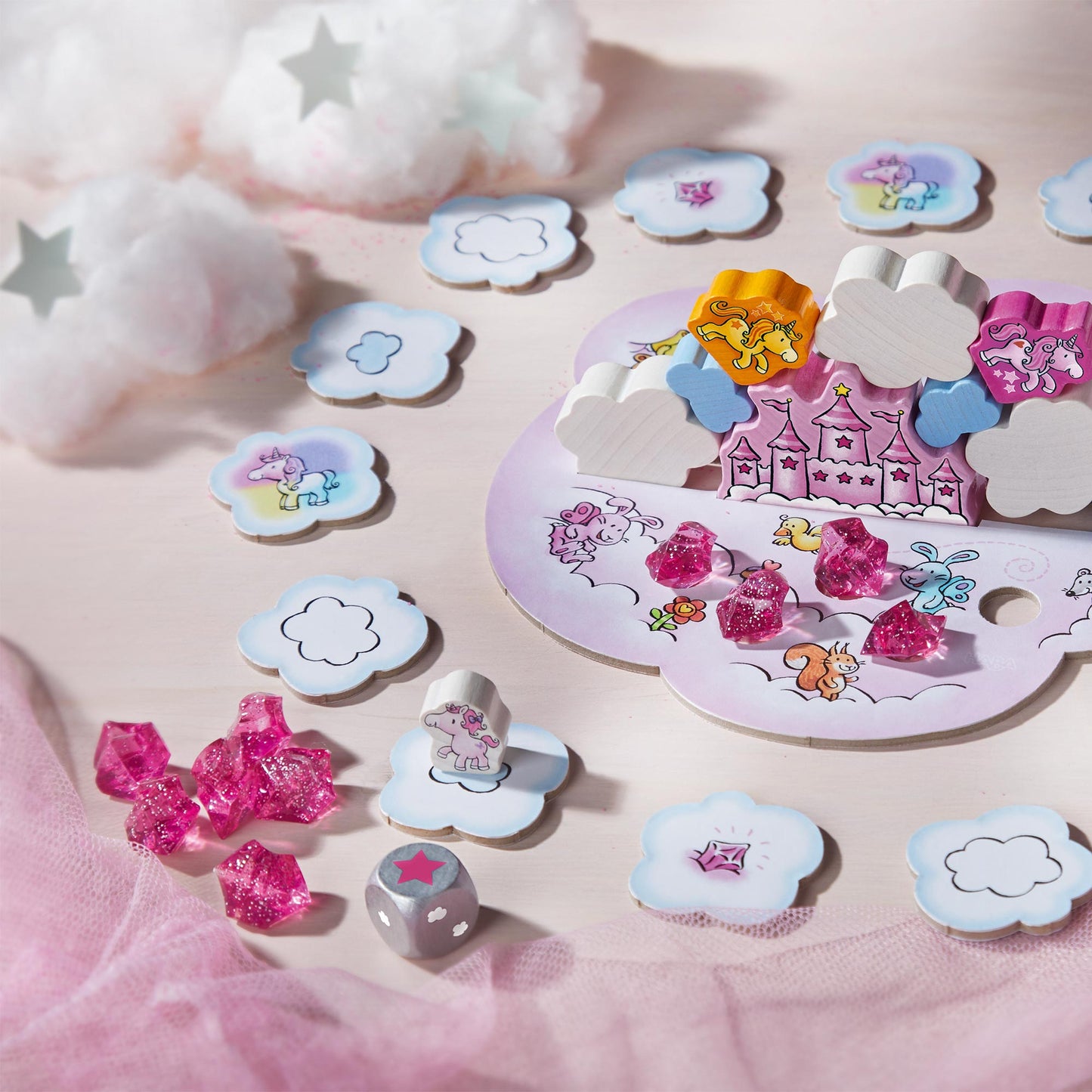 Unicorn Glitterluck Cloud Kingdom Stacking Board Game