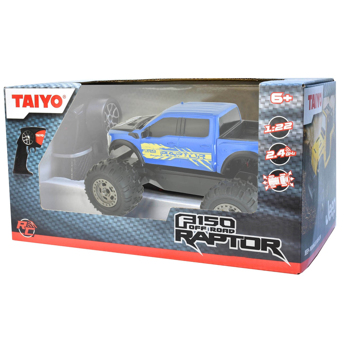 Taiyo Ford Raptor RC Truck - Blue & Yellow - 1:22 Scale