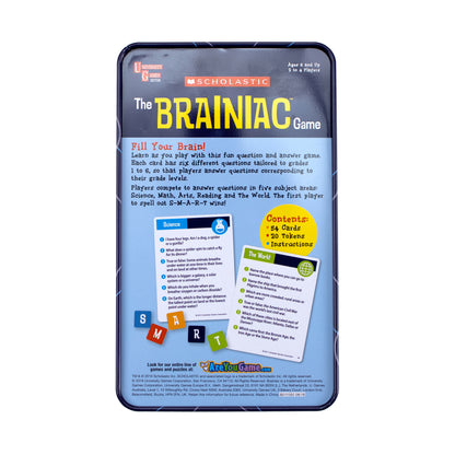 Scholastic Brainiac Game Tin - Interactive Trivia Challenge