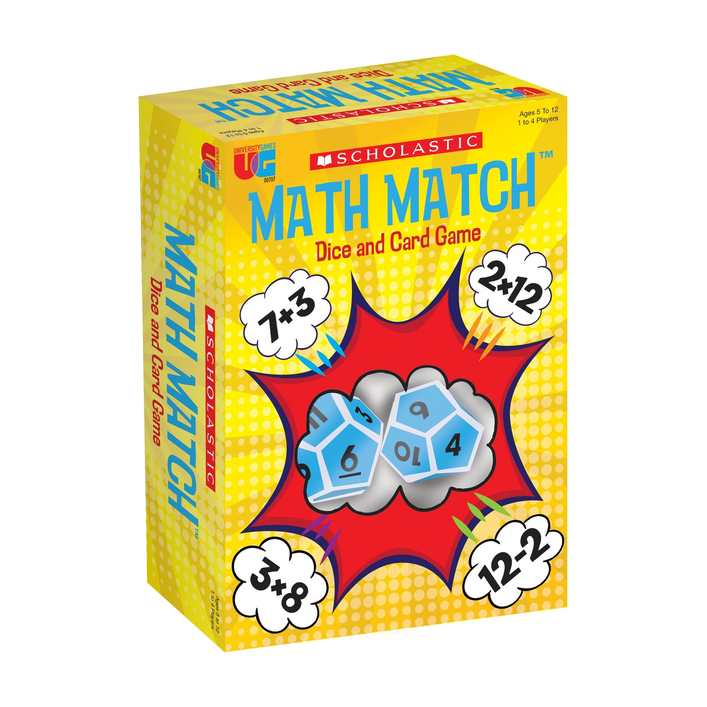 Scholastic Math Match Dice and Card Game - Educational Fun for Ages 6+