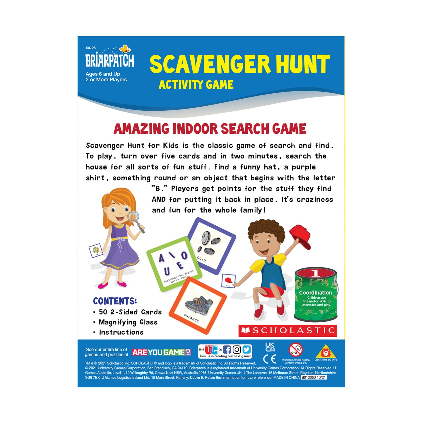 Scholastic Scavenger Hunt Indoor Family Game by Briarpatch